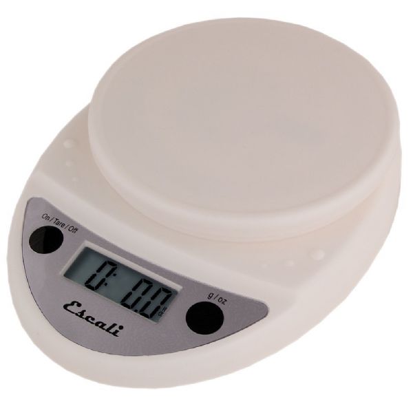 Escali P115W Primo Digital Scale, 11 lbs, 5000 grams Capacity, 0.05 oz / 1 gram Graduation, Ounces and Grams Measuring units, Digital display, Two button operation, Automatic shut-off feature ensures long battery life, Tare feature, White Finish, UPC 857817000101 (P115W P-115W P 115W P115-W P115 W)