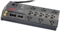 APC American Power Conversion P11VNT3 Performance SurgeArrest 11 Outlets with Tel2/Splitter, Surge energy rating 2030 Joules, eP Joule Rating 3400, EMI/RFI Noise rejection (100 kHz to 10 mHz) 70 dB, Coax and Ethernet Jacks, 120V, 180 degree Rotating Cord Retainer, Adjustable Cable Management (P11-VNT3 P11 VNT3 P11V-NT3 P11VNT) 