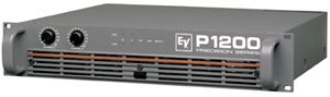 Electro-Voice P1200 Precision Series Power Amplifier, 650 watts per channel at 2 ohms, Compact, two-rack-space chassis, Neutrik Speakon output connectors allow use of heavy-gauge speaker wire for low-loss connections (P 1200 P-1200 P120 Electro Voice ElectroVoice)