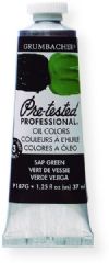 Grumbacher P187G Pre Tested Artists Oil Color Paint 37ml Sap Green; The rich, creamy texture combined with a wide range of vibrant colors make these paints a favorite among instructors and professionals; Each color is comprised of pure pigments and refined linseed oil, tested several times throughout the manufacturing process; UPC 014173353368 (P187G GBP187GB OIL-P187G ARTISTS-P187G GRUMBACHERP187G GRUMBACHER-P187G) 