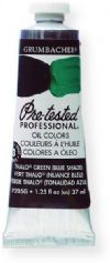 Grumbacher P205G Pre Tested Artists Oil Color Paint 37ml Phthalo Green; The rich, creamy texture combined with a wide range of vibrant colors make these paints a favorite among instructors and professionals; Each color is comprised of pure pigments and refined linseed oil, tested several times throughout the manufacturing process; UPC 014173353399 (P205G GBP205GB OIL-P205G ARTISTS-P205G GRUMBACHERP205G GRUMBACHER-P205G) 