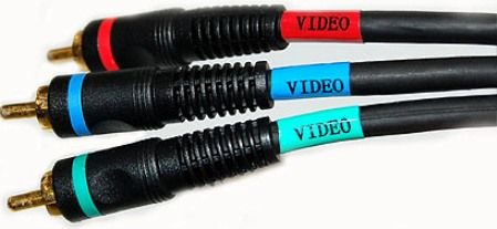 Bytecc P3V-12 Premium Component RGB 12 ft. Video Cable, GOLD Plated, Black Jacket, 3RCA to 3RCA, RG59U R/G/B Color, UPC 837281105618 (P3V12 P3V 12)