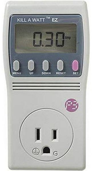 P3 International P4460 Kill A Watt EZ Electricity Usage Monitor, Electric usage monitor, Monitors electric consumption, Enables cost forecasting, Shows the operating costs of household appliances, Accurate within 0.2% , Large LCD display, Large LCD display, ETL approved, Projects cost by hour, day, week, month, or year, Gray Color (P-4460 P 4460 P3IP4450) 