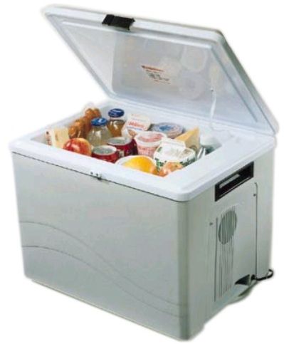 Koolatron P-75 Kool Kaddy 12 Volt Cooler, 36 quarts, Holds up to 57 soda cans, Capacity 57 12 oz. cans, Can be operated in a horizontal chest position or placed vertically like a refrigerator, Will cool up to 40 degrees F below the outside temperature, 12 volts / 4.5 Power Usage (P75 P 75 P-75)