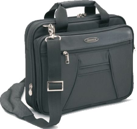 Toshiba PA1444U-1CS2 Envoy Series Ballistic Polyester Carrying Case, Black, Fits any laptop with up to 12.1 screen - even with extended battery attached - and most 13.3 screens, TSA Checkpoint Friendly, Durable Ballistic Polyester with nickel-plated metal hardware, Heavy duty padded adjustable non-slip shoulder strap (PA1444U1CS2 PA1444U 1CS2)