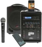 Califone PA419Q iPod Wireless Portable PA System with Q319 Wireless Microphone, Care-free portability with a built-in handle, iPhone and iPod docking station also charges while playing music, DVD/CD player including USB port for added connectability, Control panel with Music/Speech button, mic/aux/MP3/master volume controls, aux input & audio line out (PA419--Q PA419Q PA419 PA 419) 