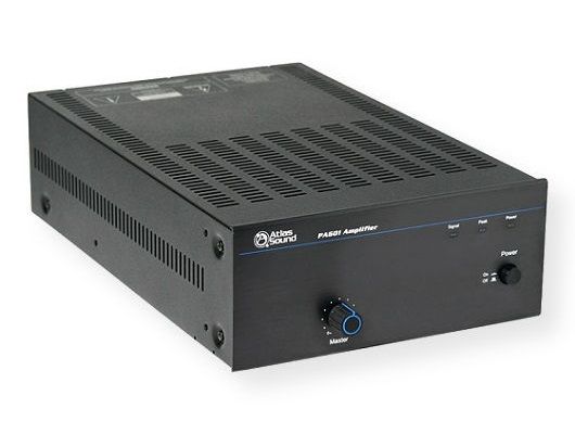 Atlas Sound PA601 Single Channel, 60 Watt Power Amplifier; Black; The perfect choice for distributed background music (BGM); 1 Balanced or Unbalanced Input; 1 Unbalanced Line Output; 60 Watt Single Input Power; UPC 612079183234 (PA601 PA-601 AMP-PA601 PA601-AMP ATLASPA601 PA601-ATLAS)