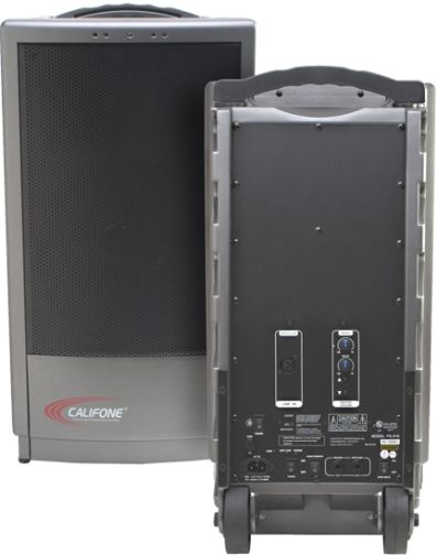 Califone PA919PS Companion PowerPro Portable Audio, Powerful 90 Watts RMS with weather-resistant speaker cones hold up to inclement weather, 16-channel UHF selectability for a wireless mic, Green, red and amber LED lights for a wireless mic receiver give visual confirmation of power, signal & reception, 4-position steel handle for easy mobility, UPC 610356683132 (PA-919PS PA 919PS PA919P PA919)