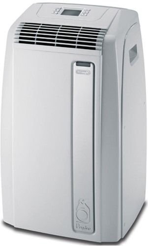 DeLonghi PAC-A120E Eco-Friendly Air-to-Air Portable Air Conditioner, 12000 BTUs Maximum cooling capacity, 1150W Power, Room Size 500-550 square feet, 2 + QUIET function Fan speed, Automatic fan, Smart function, Sleep function, Dehumidifying function, Condensate recycling system, Electronic control panel with LCD display is easy-to-use, UPC 044387221207 (PACA120E PAC A120E PACA-120E)