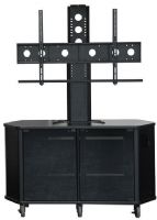 AVF Audio Visual Furniture International PACKAGE-G PL3072 Wide Plasma/LCD Cart with PM-S-XL Large Single Plasma/LCD Mount, 14RU rackrail mounts (10-32 screws) on left side and shelves on right, Locking front and rear, Rear doors for easy access to equipment stored inside, Premium 4 1/2” casters, front are locking, Tinted acrylic front door (PACKAGEG PACKAGE G VFI) 