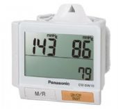 Panasonic PAN-EW-BW10W Wrist Blood Pressure Monitor, Flash Warning System, Weekly/Monthly Trend Graph Display, Body Movement Detection, One-Touch Auto Inflate, Memory up to 90 readings, Yes Oscillometric System Measurement, Approx. 5" to 8-3/4" (12.5cm to 22cm) Circumference Range, Digital LCD Display Type, 2 "AAA" Alkaline Batteries Power Source, Approx. 300 usages Battery Life, UPC 037988440030 (PANEWBW10W EWBW10W EW-BW10W PAN-EWBW10W) 
