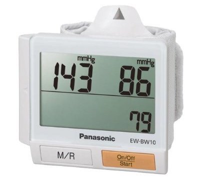 Panasonic PAN-EW-BW10W Wrist Blood Pressure Monitor, Flash Warning System, Weekly/Monthly Trend Graph Display, Body Movement Detection, One-Touch Auto Inflate, Memory up to 90 readings, Yes Oscillometric System Measurement, Approx. 5