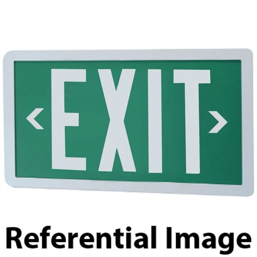 Patriot Lighting CFTE-10-1-BK-BK Self-Luminous Exit Sign, 10 Year, Single Face, Black Face, Black Frame; Requires no electricity or external light source; Maintenance free, no lamps or batteries to replace; Tamper-proof design; Easy to install, no wiring required; Ideal for damp, wet, explosion proof, and extreme temperature applications; Special wording and pictographs available; Service life, 10 year options available; Dimensions: 14.13