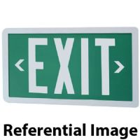 Patriot Lighting CFTE-10-1-BK-WH Self-Luminous Exit Sign, 10 Year, Single Face, Black Face, White Frame; Requires no electricity or external light source; Maintenance free, no lamps or batteries to replace; Tamper-proof design; Easy to install, no wiring required; Ideal for damp, wet, explosion proof, and extreme temperature applications; UPC: (PATRIOTCFTE101BKWH PATRIOT CFTE101BKWH CFTE-10-1-BK-WH SINGLE BLACK WHITE) 