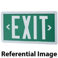 Patriot Lighting CFTE-10-1-G-BK Self-Luminous Exit Sign, 10 Year, Single Face, Green Face, Black Frame; Requires no electricity or external light source; Maintenance free, no lamps or batteries to replace; Tamper-proof design; Easy to install, no wiring required; Ideal for damp, wet, explosion proof, and extreme temperature applications; UPC: (PATRIOTCFTE101GBK PATRIOT CFTE101GBK CFTE-10-1-G-BK SINGLE BLACK WHITE) 