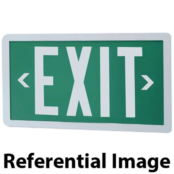 Patriot Lighting CFTE-10-1-G-BK Self-Luminous Exit Sign, 10 Year, Single Face, Green Face, Black Frame; Requires no electricity or external light source; Maintenance free, no lamps or batteries to replace; Tamper-proof design; Easy to install, no wiring required; Ideal for damp, wet, explosion proof, and extreme temperature applications; UPC: (PATRIOTCFTE101GBK PATRIOT CFTE101GBK CFTE-10-1-G-BK SINGLE BLACK WHITE)
