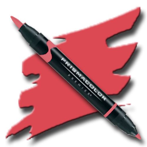 Prismacolor PB005 Premier Art Brush Marker Scarlet Lake; Special formulations provide smooth, silky ink flow for achieving even blends and bleeds with the right amount of puddling and coverage; All markers are individually UPC coded on the label; Original four-in-one design creates four line widths from one double-ended marker; UPC 70735001658 (PRISMACOLORPB005 PRISMACOLOR PB005 PB 005 PRISMACOLOR-PB005 PB-005 ALVIN)