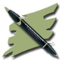 Prismacolor PB026 Premier Art Brush Marker Light Olive Green; Special formulations provide smooth, silky ink flow for achieving even blends and bleeds with the right amount of puddling and coverage; All markers are individually UPC coded on the label; Original four-in-one design creates four line widths from one double-ended marker; UPC 70735002303 (PRISMACOLORPB026 PRISMACOLOR PB026 PB 026 PRISMACOLOR-PB026 PB-026 ALVIN) 