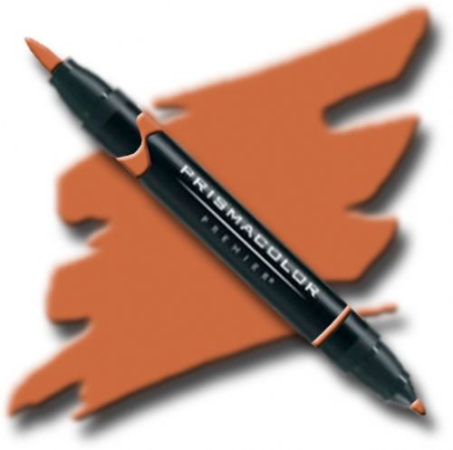 Prismacolor PB153 Premier Art Brush Marker Pumpkin Orange; Special formulations provide smooth, silky ink flow for achieving even blends and bleeds with the right amount of puddling and coverage; All markers are individually UPC coded on the label; Original four-in-one design creates four line widths from one double-ended marker; UPC 70735001481 (PRISMACOLORPB153 PRISMACOLOR PB153 PB 153 PRISMACOLOR-PB153 PB-153)