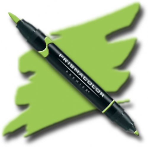Prismacolor PB181 Premier Art Brush Marker Neon Green; Special formulations provide smooth, silky ink flow for achieving even blends and bleeds with the right amount of puddling and coverage; All markers are individually UPC coded on the label; Original four-in-one design creates four line widths from one double-ended marker; UPC 70735005731 (PRISMACOLORPB181 PRISMACOLOR PB181 PB 181 PRISMACOLOR-PB181 PB-181)