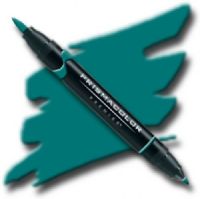 Prismacolor PB185 Premier Art Brush Marker Spruce; Special formulations provide smooth, silky ink flow for achieving even blends and bleeds with the right amount of puddling and coverage; All markers are individually UPC coded on the label; Original four-in-one design creates four line widths from one double-ended marker; UPC 70735002075 (PRISMACOLORPB185 PRISMACOLOR PB185 PB 185 PRISMACOLOR-PB185 PB-185) 