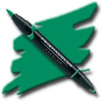 Prismacolor PB186 Premier Art Brush Marker Emerald; Special formulations provide smooth, silky ink flow for achieving even blends and bleeds with the right amount of puddling and coverage; All markers are individually UPC coded on the label; Original four-in-one design creates four line widths from one double-ended marker; UPC 70735002228 (PRISMACOLORPB186 PRISMACOLOR PB186 PB 186 PRISMACOLOR-PB186 PB-186) 