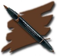 Prismacolor PB200 Premier Art Brush Marker Mocha Dark; Special formulations provide smooth, silky ink flow for achieving even blends and bleeds with the right amount of puddling and coverage; All markers are individually UPC coded on the label; Original four-in-one design creates four line widths from one double-ended marker; UPC 70735002464 (PRISMACOLORPB200 PRISMACOLOR PB200 PB 200 PRISMACOLOR-PB187 PB-200) 