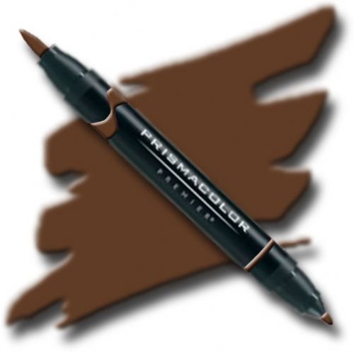 Prismacolor PB200 Premier Art Brush Marker Mocha Dark; Special formulations provide smooth, silky ink flow for achieving even blends and bleeds with the right amount of puddling and coverage; All markers are individually UPC coded on the label; Original four-in-one design creates four line widths from one double-ended marker; UPC 70735002464 (PRISMACOLORPB200 PRISMACOLOR PB200 PB 200 PRISMACOLOR-PB187 PB-200)