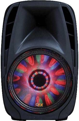 QFX PBX-711500BT Portable Rechargeable Battery Powered Party Speaker, 4500W P.M.P.O, Bluetooth, FM Radio and USB/SD, LED moonlight disco light, USB Player with Remote Control, 15