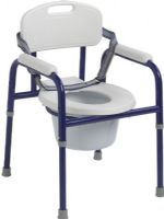 Drive Medical PC 1000 BL Wenzelite Pinniped Pediatric Commode, Blue, 9" Armrest Length, 15" Seat Depth, 13" Seat Width, 10.5"-14.5" Seat to Floor Height, 250 lbs Product Weight Capacity, 15.5"-19.5" Armrest to Floor Height, All-in-one welded steel frame, Durable snap-on toilet seat, Plastic seat and contoured back, Molded plastic armrests provide additional comfort, UPC 822383530758 (PC 1000 BL PC-1000-BL PC1000BL) 