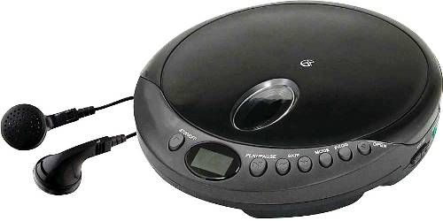 GPX PC101B CD/D-R Compact Personal Disc Player; LCD display; Low battery indicator; Programmable tracks; Playback features: play, pause, skip forward/back, program, mode, stop; Digital volume control; Stereo headphone jack; Requires AC-DC power adapter (not included); Requires 2-