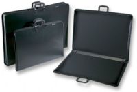 Prestige PC2436-3 Studio Series Lite, Art Portfolio, 3" Gusset 24" x 36"; This zippered portfolio is constructed of durable, heavy-duty black polypropylene with stitched cloth edges for added durability; The molded plastic comfort handles are securely riveted in four places for added strength; 3" wide gusset; UPC 088354810582 (PRESTIGEPC24363 PRESTIGE PC24363 PC 24363 PC-24363) 