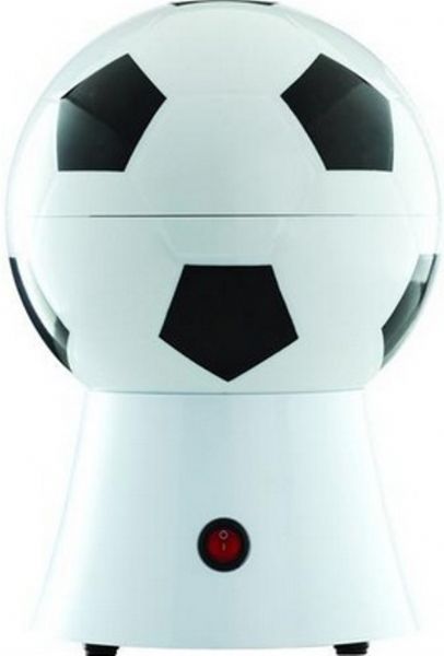 Brentwood PC482 Hot Air Soccer Ball Popcorn Maker, Pops using hot air, White/Black Finish, 12-cup Capacity, 1200 Watts Power, Lid can be used as serving bowl, Soccer ball-shaped, UPC 0181225100529 (PC482 PC-482 PC 482)