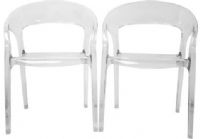 Wholesale Interiors PC-510-CLEAR Chole Acrylic Clear Chair, Transparent clear acrylic accent chair, Curved back and arms, Non-marking feet, Convenient and lightweight for easy storage, Simple modern design great for your home or office, 18" Seat Height, 16" Seat Depth, 25"-27" Arm Height, UPC 878445009281 (PC510CLEAR PC-510-CLEAR PC 510 CLEAR PC510 PC-510 PC 510) 