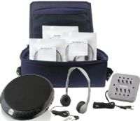 HamiltonBuhl PCD-CD4 Four Station Ultra Portable CD Listening Center, Includes HACX-114 CD Player, (4) MS2L Headphones, Jackbox and Carrying Case; CD /CD-R Compact Disc Player, LCD Track display, 3.5mm mini plug headphone jack, Low battery indicator, Programmable tracks, Digital volume control, Stereo Ear Buds included, UPC 681181510429 (HAMILTONBUHLPCDCD4 PCDCD4 PCD CD4) 