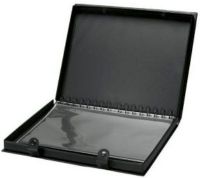 Prestige PCH1114 The Crusher Presentation Case F/11x14in, Rigid and durable, Black grain finish vinyl, 1.5in crush-proof wide frame, Collapsible chrome finish handle on spine, Two snap closures, Includes 10 acidfree archival protective sleeves and CD page that holds multiple CDs (PCH-1114 PCH 1114) 
