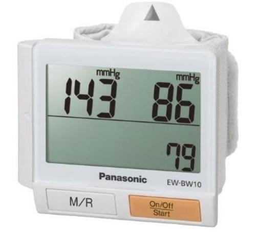 Panasonic PCPA10W Wrist Blood Pressure Monitor; Flash Warning System; Weekly/Monthly Trend Graph Display; Body Movement Detection; One-Touch Auto Inflate; Arm Positioning Guide; Memory up to 90 readings; Oscillometric System Measurement; AM/PM Average Systolic Comparison; Pressure: 0-280mmHg; Pulse Rate: 30-160 pulse/min. Measurement Range; UPC 037988440030 (PCPA10W PC-PA10W)