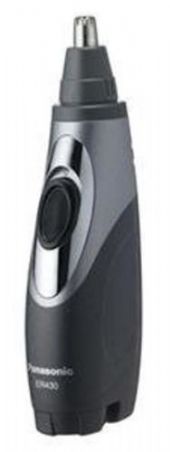 Panasonic PCPA430 Nose and Ear Hair Trimmer with Micro Vacuum System Wet/Dry; DC 1.5V, 1 "AA" Battery (not included) Power Source; Ergonomic Curved Design; Stainless Steel Blade; Ergonomic Grip; Wet/Dry; 5.5'' x 1.2'' x 1.9'' Dimensions (H x W x D); 0.24 Weight; UPC 037988562169 (PCPA430 P-CPA430) 