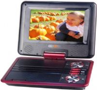 QFX PD-107RD Portable 7" Multimedia Player, Red, TFT LCD Monitor Can Be Adjusted Freely As You Like, Super Electronic Anti-Shock, USB/SD/MS/MMC Card Reader, Support AV In/Out, Compatible with DVD/CD/VCD/SVCD/MPEG/MPEG2/JPEG/WMA/MP3/MP4, Built-In Rechargeable Lithium Battery, Includes UL Approved AC Adaptor 110-240V, UPC 606540028612 (PD107RD PD 107RD PD-107-RD PD-107) 
