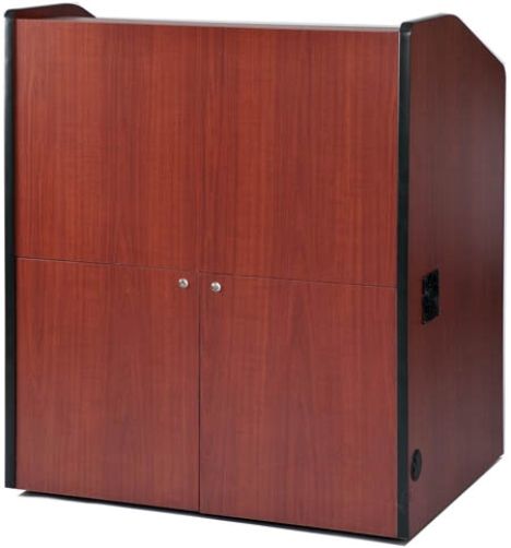 AVF Audio Visual Furniture International PD3007-DC Multimedia Podium, Dark Cherry, Made with furniture grade laminates, Large 39
