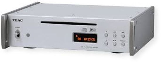 TEAC PD501HRS  CD Player With High Resolution Audio; Silver; Supports 2.8/5.6MHz DSD file recorded disc playback (dsf format on recordable DVD discs); Supports 24bit/192kHz PCM disc playback (wav format on recordable CD/DVD discs); Supports CD-DA disc; Center-mount mechanism design with slot in drive; UPC 043774028559 (PD501HRS  PD501HR-S  PD501HRSTEAC PD501HRS-TEAC PD501HRS-CDPLAYER PD501HRSCDPLAYER) 