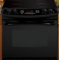 GE General Electric PD900DPBB Drop-in Electric Range with 4.4 cu. ft. TrueTemp Oven, 30" Size, 4.4 cu. ft. Total Capacity, Large Oven Unit Capacity, 1 Ribbon - 1500 watts - 6" Heating Elements, 1 Ribbon - 3000 watt PowerBoil - 6"/9" Dual Heating Element, 2 Ribbon - 2000 watt - 8" Heating Elements, Self-Clean Oven Cleaning Type, Variable Cleaning Time, Smoothtop Cooktop Burner Type, Black Glass Cooktop Surface, Black Finish (PD900DPBB PD900DP-BB PD900DP BB PD900DP PD-900DP PD 900DP) 