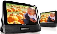 Philips PD9012M/37 LCD Dual Screen Portable DVD Player, External Form Factor, LCD monitor, DVD player with LCD monitor Kit Content, Two LCD displays, DVD player Functions, 7" Diagonal Size, 16:9 Image Aspect Ratio, 480 x 234 Resolution, Built-in speaker Features, CD-R, CD-RW, SVCD, DVD-R, DVD+RW, DVD-RW, DVD+R, DVD, CD, Video CD Media Type, CD, DVD Media Content Source, UPC 609585189812 (PD9012M37 PD9012M-37 PD9012M 37 PD9012M PD-9012-M PD 9012 M) 