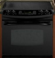 GE General Electric PD968DPBB Drop-In Electric Range with 5 Radiant Elements, 30" Size, 4.1 cu ft Total Capacity, Large Oven Unit Capacity, 1 Ribbon 1200W - 6" Heating Element, 1 Ribbon 1050/1950/3000 - 6"/9"/12" Tri-Ring Element, 2 Ribbon 1800 watt - 7" Heating Elements, 1 800 watt - Bridge Element, 1 Ribbon 120 watt - Warming Zone, Self-Clean Oven Cleaning Type, Variable Cleaning Time, Smoothtop Cooktop Burner Type (PD968DPBB PD968DP-BB PD968DP BB PD968DP PD-968DP PD 968DP) 