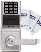 Alarm Lock PDL1300K/26D Trilogy Aluminum Narrow Stile Proximity/Keypad Lever Lock; Satin Chrome Finish; Aluminum door retrofit outside trim; Supports 2000 PIN or Prox users and includes 40000 event audit trail and 500 event schedule; Keypad or PC programmable (PDL1300K26D PDL1300K-26D PDL1300K 26D PDL-1300K 26D)  