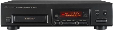 Pioneer PD-M426 CD changer, Stereo Sound Output Mode, Fluorescent Built-in Display, Auto power on/off Additional Features, CD changer Type, Magazine Changer Load Type, 6 Changer Capacity, 2 - 20000 Hz Response Bandwidth, 98 dB Signal-To-Noise Ratio, 44.1 kHz Sample Rate, 32 tracks CD Track Programming, 1 x audio line-out - RCA phono x 2 - rear 1 x remote control - rear Connector Type (PD-M426 PD M426 PDM426)