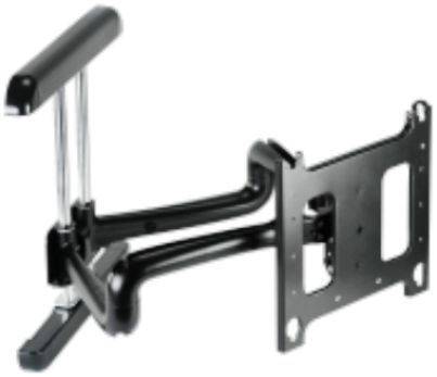 Chief PDR-UB Reaction Universal Dual Swing Arm Wall Mount, Black, Integrated Lateral Shift Up to 9