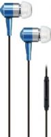 AT&T PEBM02-BLU Stereo In-Ear Earbuds with Microphone, Blue; Speaker impedance 32 ohms; Frequency 20hz-20kHz; 10mm driver; Soft silicone ear buds provide superior comfort with a noise reducing fit; Microphone makes it easy to listen to music or switch to a phone call with the push of a button (PEBM02BLU PEBM02 BLU PEB-M02-BLU PEBM-02-BLU)  