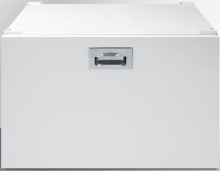 Summit PEDWDDRAWER Pedestal with Storage Drawer to Raise Height of Select Washer/Dryers for Easier Accessibility, Designed to be used with SUMMIT SPWD2200 or Ariston ARWDF129NA washer/dryer combos, Includes a pull-out storage drawer for added convenience, Dimensions 16.0
