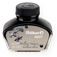 Pelikan 329144 Fountain Pen Brilliant Black Ink 4001; Designed for traditional Pelikan fountain pens and any other fountain pen with a plunger mechanism and converter; Made with a non-clogging, non-toxic formula; Brilliant black; 2 fl oz; Shipping Weight 0.39 lb; Shipping Dimensions 3.00 x 1.6 x 2.6 in; EAN 4012700329141 (PELIKAN329144 PELIKAN-329144 PELIKAN/329144 PEN CALLIGRAPHY) 